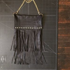 Handmade Leather Fringe Crossbody
